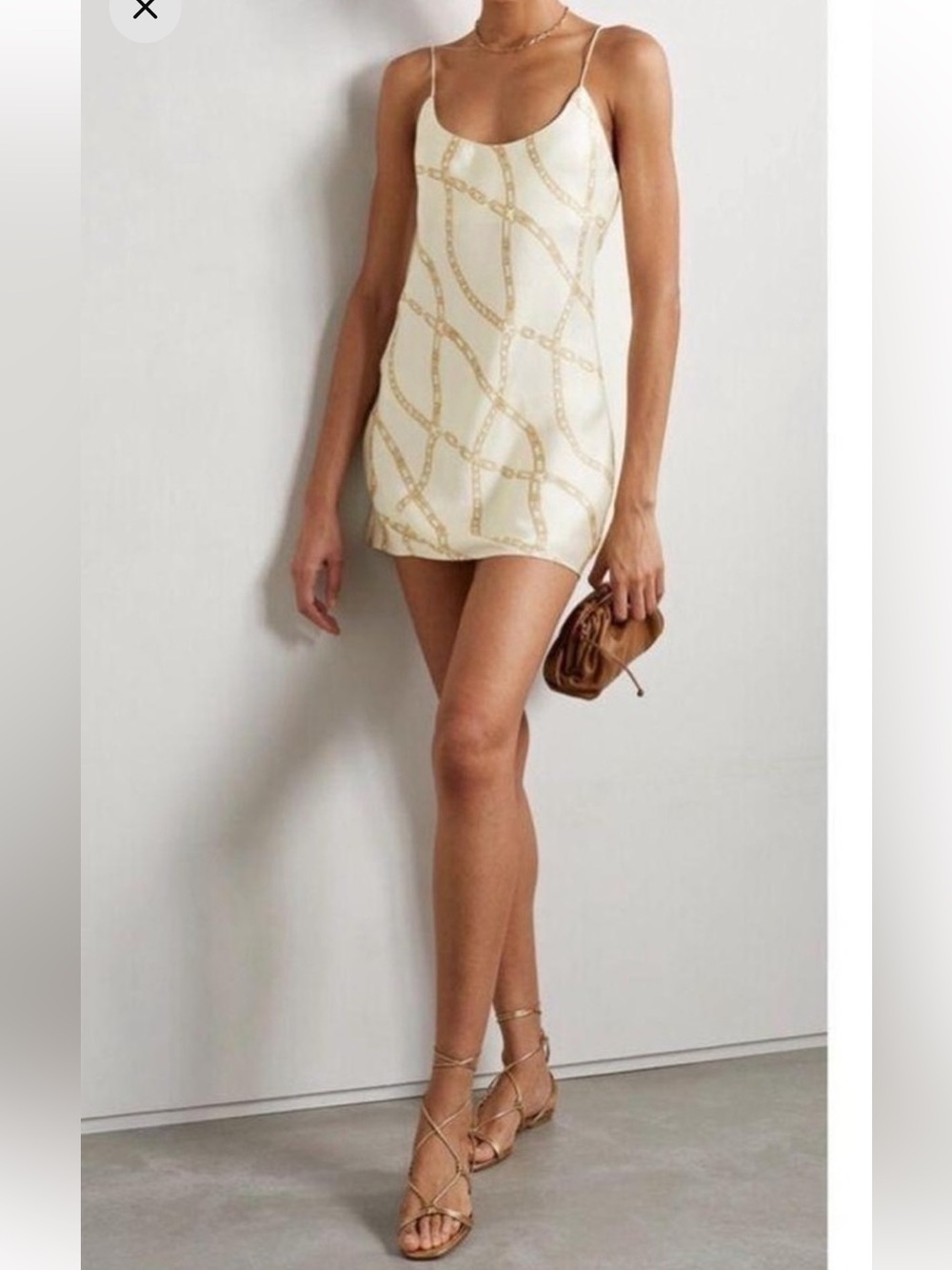 Annie Bing NWT Lisette printed silk-charmeuse mini dress. Pit to pit 18 (mic36)